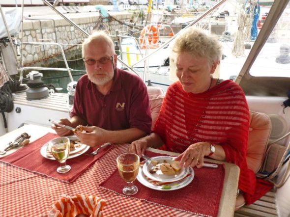 Valborgsmässoafton i Livorno med foie gras som förrätt