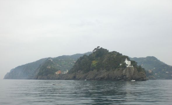 Vi passerar Portofino på väg från Genua till Chiavari