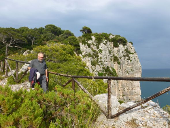 Svante på vandring på höjderna i Gaeta