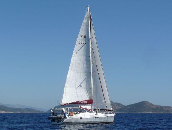 Ayfer på väg till Kekova Roads. Foto: Håkan