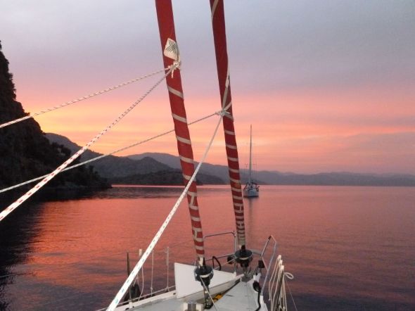 Aftonrodnad, vacker natt...