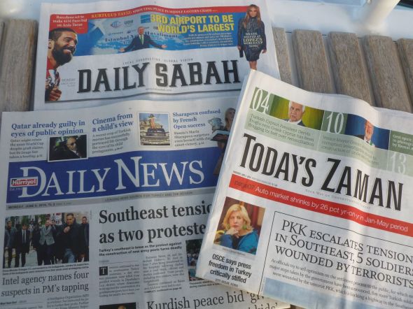 Turkiska dagstidningar på engelska