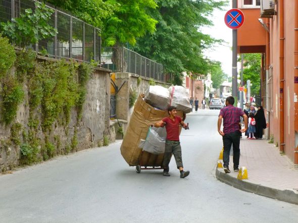 Sophämtning med muskelkraft