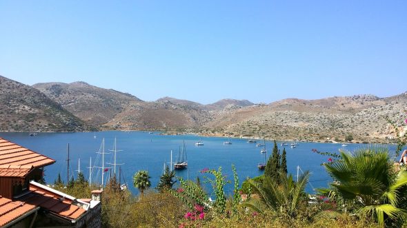 Båtar på redden utanför Bozburun