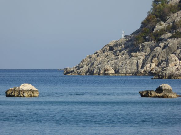 Fyren som blinkar utanför Gökkaya