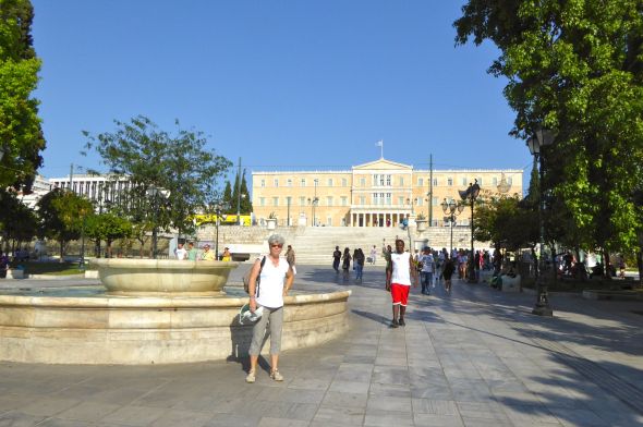 Svante på ett rofyllt Syntagmatorg