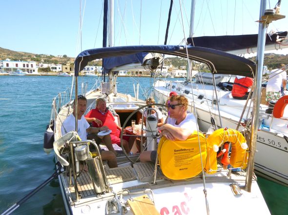 Då vi kom i mål satt gänget på Cache-Cache redan och smorde kråset