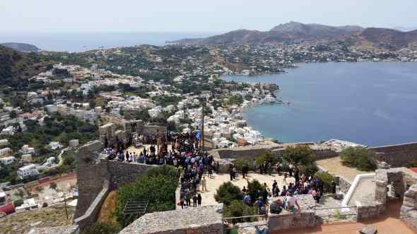 Easter celebration in the ancient castle of Leros